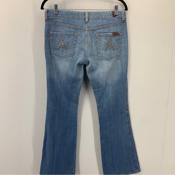 7 For All Mankind Womens 27 Jeans A Pocket Bootcut Low-rise Stretch Light - Picture 14 of 14